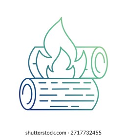 Icono de hoguera con Vector de fondo blanco