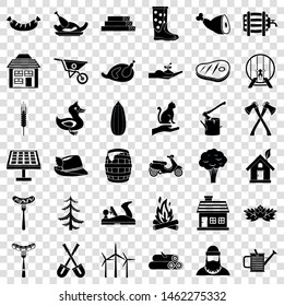 Bonfire icons set. Simple style of 36 bonfire vector icons for web for any design