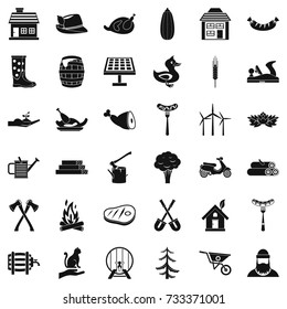 Bonfire icons set. Simple style of 36 bonfire vector icons for web isolated on white background