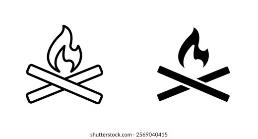 Bonfire icons vector graphic pack