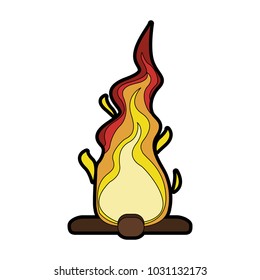 Bonfire isolated symbol