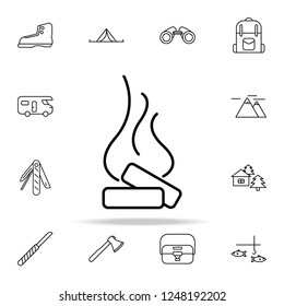 bonfire line icon. camping icons universal set for web and mobile