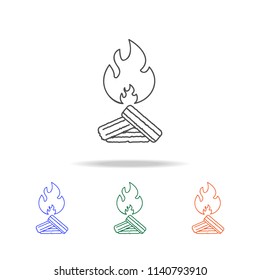 Bonfire line icon. Elements of journey in multi colored icons. Premium quality graphic design icon. Simple icon for websites, web design, mobile app, info graphics