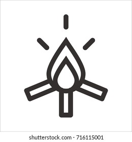 Bonfire Line Icons