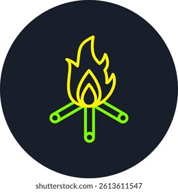 Bonfire Line Multi Colour Circle