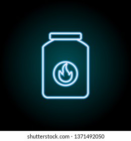 bonfire liquid neon icon. Elements of Camping set. Simple icon for websites, web design, mobile app, info graphics