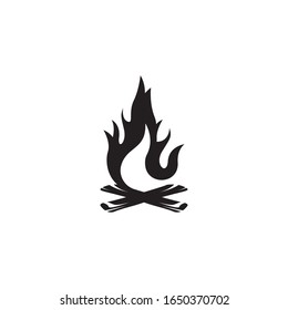 Bonfire logo design vector template illustration 