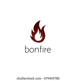 bonfire logo graphic design concept. Editable bonfire element, can be used as logotype, icon, template in web and print 