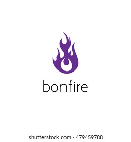 bonfire logo graphic design concept. Editable bonfire element, can be used as logotype, icon, template in web and print 