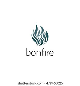 bonfire logo graphic design concept. Editable bonfire element, can be used as logotype, icon, template in web and print 