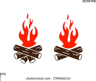 Bonfire logo. Isolated bonfire  on white background