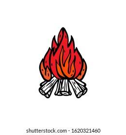 bonfire logo. symbol design icon and vector