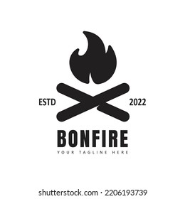 Bonfire Logo Template, Bonfire Night.