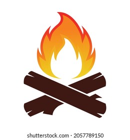 Bonfire Logo Vector Design Template.
