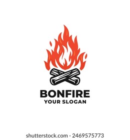 Bonfire logo vector. EPS 10 editable vector