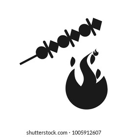 Bonfire with marshmallow Icon