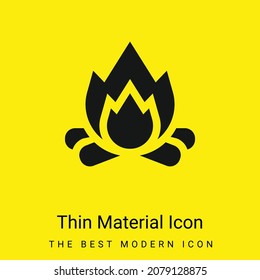 Icono de material amarillo brillante mínimo