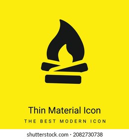 Bonfire minimal bright yellow material icon