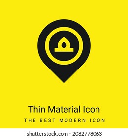 Bonfire minimal bright yellow material icon