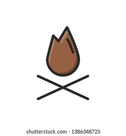 bonfire modern icon vector design