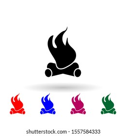 Bonfire multi color icon. Simple glyph, flat vector of wild west material icons for ui and ux, website or mobile application