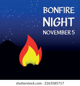 Bonfire Night. Design suitable for greeting card poster and banner