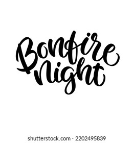 Bonfire Night Flayer. Guy Fawkes Day Background or Greeting Card Design. Vector lettering illustration. Greeting Card Design.