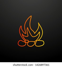 bonfire nolan icon. Elements of camping set. Simple icon for websites, web design, mobile app, info graphics