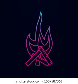 Bonfire nolan icon. Simple thin line, outline vector of camping icons for ui and ux, website or mobile application
