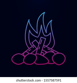 Bonfire nolan icon. Simple thin line, outline vector of camping icons for ui and ux, website or mobile application
