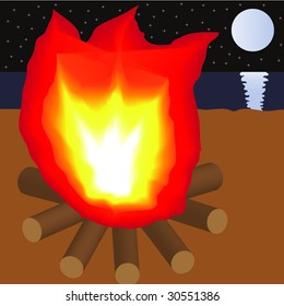 Bonfire on the beach