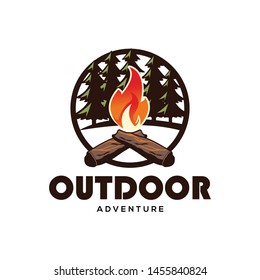 bonfire outdoor, premium logo design