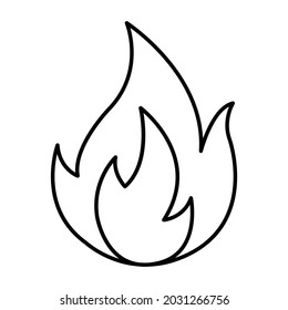 Bonfire Outline bold Vector Icon which can be easily modified or Edited 