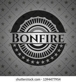 Bonfire realistic black emblem. Vector Illustration. Detailed.