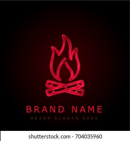 Bonfire red chromium metallic logo