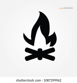 bonfire sign. Vector illustration.