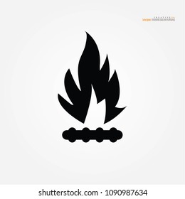 bonfire sign. Vector illustration.