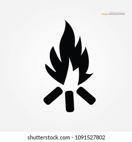 bonfire sign. Vector illustration.