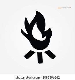 bonfire sign. Vector illustration.