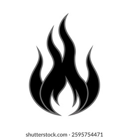 Bonfire  Silhouettes on Transparent Background  illustration  