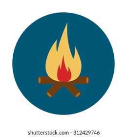 Bonfire. Single flat icon