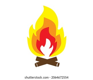 bonfire symbol on a white background. Vector illustration