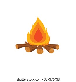 bonfire vector cartooon