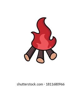 bonfire vector design template illustration