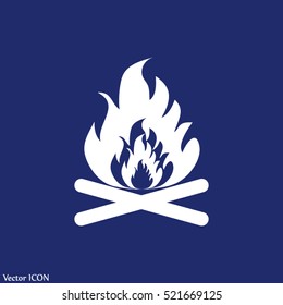 bonfire. Vector. Fire flames