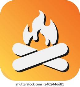 Bonfire Vector Glyph Gradient Background Icon For Personal And Commercial Use.
