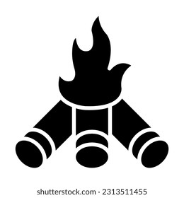 Bonfire Vector Glyph Icon For Personal And Commercial Use.
