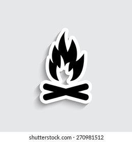 Bonfire - vector icon