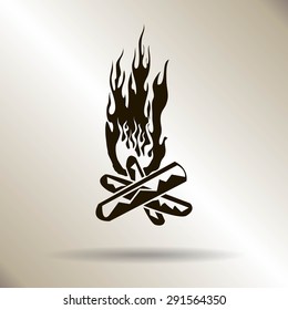 bonfire vector icon