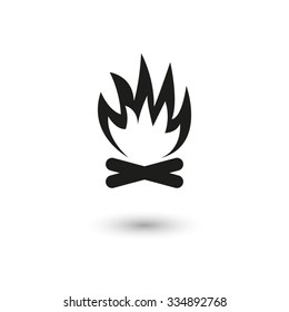 Bonfire  - vector icon